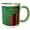 Green/White, variant on 3drose, National Flag of Zambia Painted onto a Brick Wall Zambian, 11oz Two-tone Green Mug