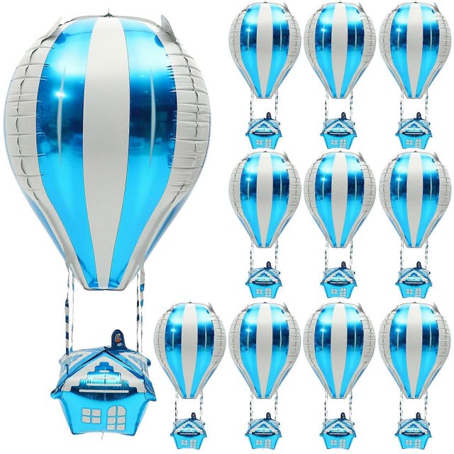 10pcs Hot Air Balloon Shape Aluminum Film Balloons Party Balloons Kids Birthday Party Supplies