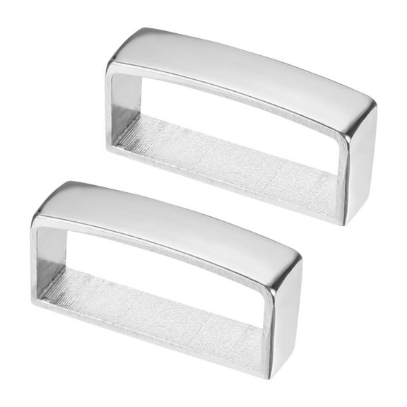 2-Pack Metal Loop Keeper Accessories, 1.3 Inch/ 3.3 cm Belt Loop Keepers Use for Holding Extra Length Straps in Place Pants [Silver]