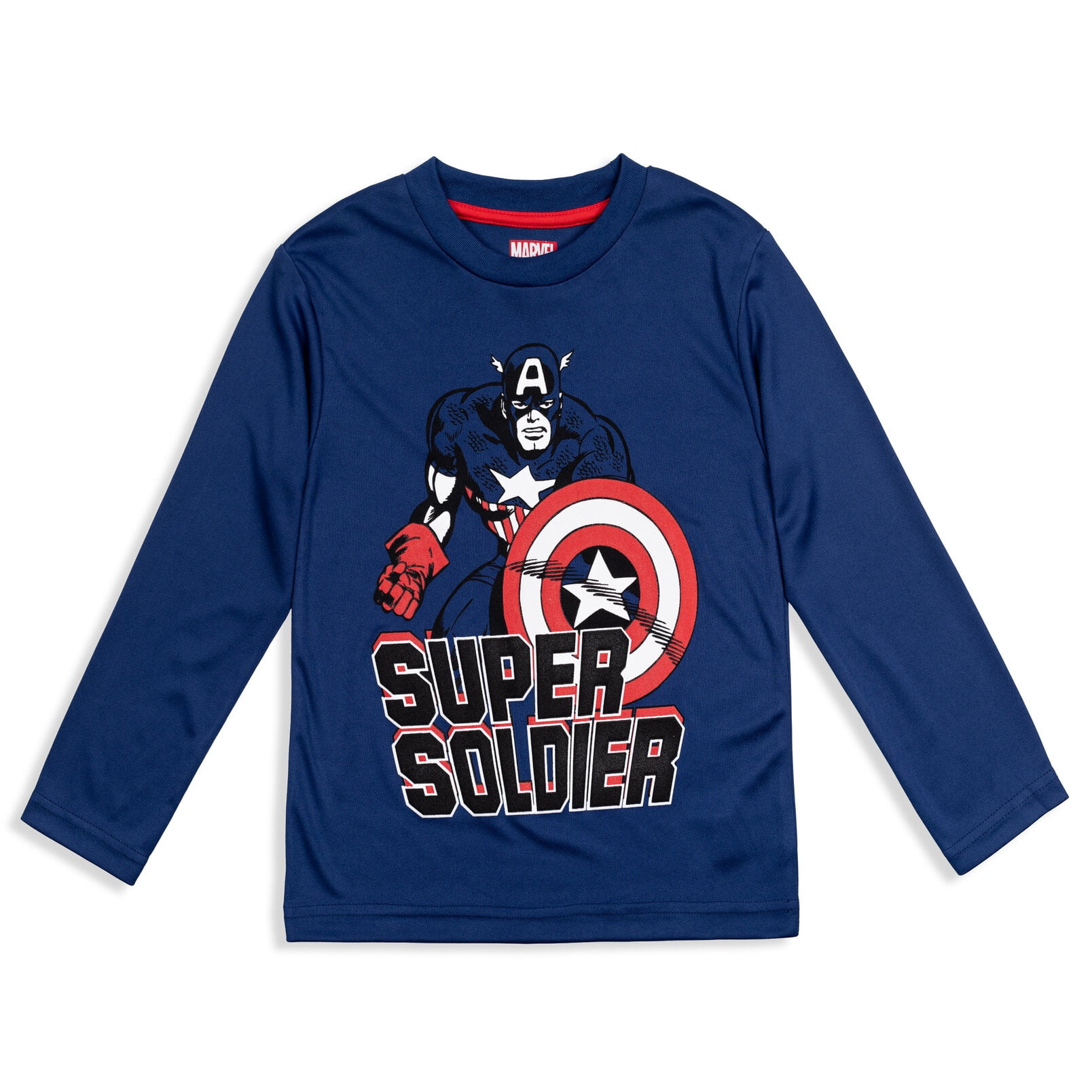 Marvel Avengers Spider-Man Iron Man Captain America Little Boys 4 Pack Athletic Long Sleeve T-Shirts Little Kid to Big Kid