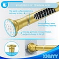 thumbnail image 3 of Gold Tension Rod 18-32 Inches Small Shower Rod Non-Slip Spring Tension Curtain Rod Stainless Steel Short Shower Curtain Rod No Drilling Adjustable Closet Rod, 3 of 16