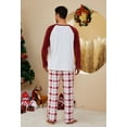 thumbnail image 4 of U2SKIIN Matching Pajamas for Couples, Plaid Ultra Soft Pullover Pjs Set for Men Warm Loungewear（Burgundy/Burgundy Blue Plaid，S）, 4 of 5