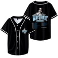 thumbnail image 2 of Babyface Ray Wavy Navy University Tour T-shirt Jersey Unisex Casual Short Sleeve Shirt Baseball Jersey, 2 of 4
