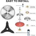 thumbnail image 4 of Weed Lawn Trimmer Tool, 9" x 36 Teeth Carbide Tipped Blades with Universal Adapter Kit, for Brush Cutter, Trimmer, Weed Eater, 4 of 6