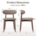 thumbnail image 3 of AFO Set of 4 Upholstered Dining Chair, Modern Wooden Kitchen Side Chair with Padded Seat for Dining Room and Café, Camel, 3 of 8