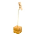 thumbnail image 2 of Natural Bamboo Name Card Holder - Wood Clip - 5" x 1" x 1" - 100 count box, 2 of 3