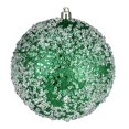 thumbnail image 1 of Adorno colgante Vickerman, 25 cm, bola de granizo con purpurina verde, 1 of 2