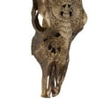 thumbnail image 4 of DecMode Bronze Polystone Carved Skull Cow Wall Decor, 4 of 8