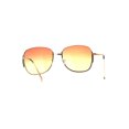 thumbnail image 4 of Womens Crop Top Exposed Lens Rectangular Metal Rim Sunglasses Orange Yellow, 4 of 4
