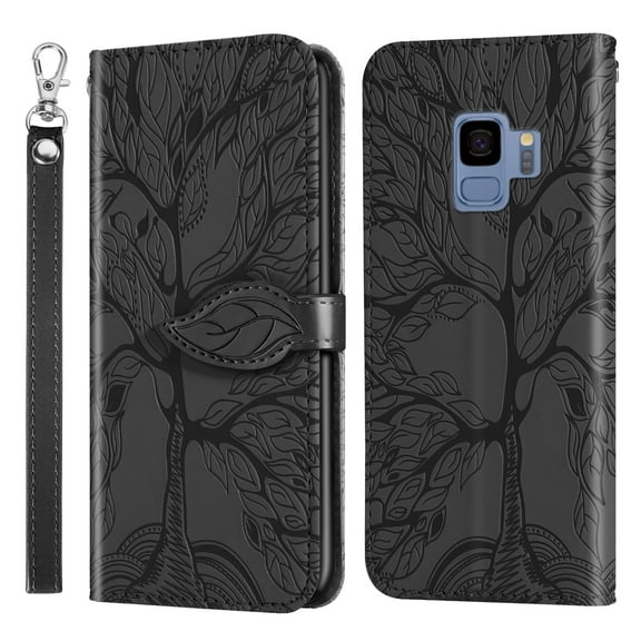 For Samsung Galaxy S9 Life of Tree Embossing Pattern Horizontal Flip Leather Case with Holder & &