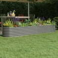 thumbnail image 5 of vidaXL Garden Raised Bed Powder-coated Steel 130.7"x15.7"x26.8" Anthracite, 5 of 42