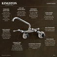 thumbnail image 6 of Kingston Brass KS373SN Kingston Two Handle Wall Mount Laundry Faucet, Brushed Nickel, 6 of 6