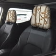 thumbnail image 2 of 2 Pce Car Headrest Cover 11×10.2in With Elastic Easy To Install Anti-Crack Stain Tear Used For Most Car Headrest Woods Camouflage Tan_4, 2 of 8