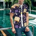 thumbnail image 6 of Lsque Lavender Flowers Pattern Mens Polo Golf Shirts Funny Graphics Shorts Sleeve Button Shirts Baseball T-shirt-XX-Large, 6 of 7