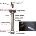thumbnail image 2 of Propane Gas Forge Burner, Stainless Steel High Pressure Double Forge Burner for Blacksmith Furnace Knife Making, 2 of 5
