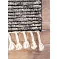 thumbnail image 3 of Jaipur Living Alpine HandKnotted Stripe Gray White Area Rug 5'X8', 3 of 4