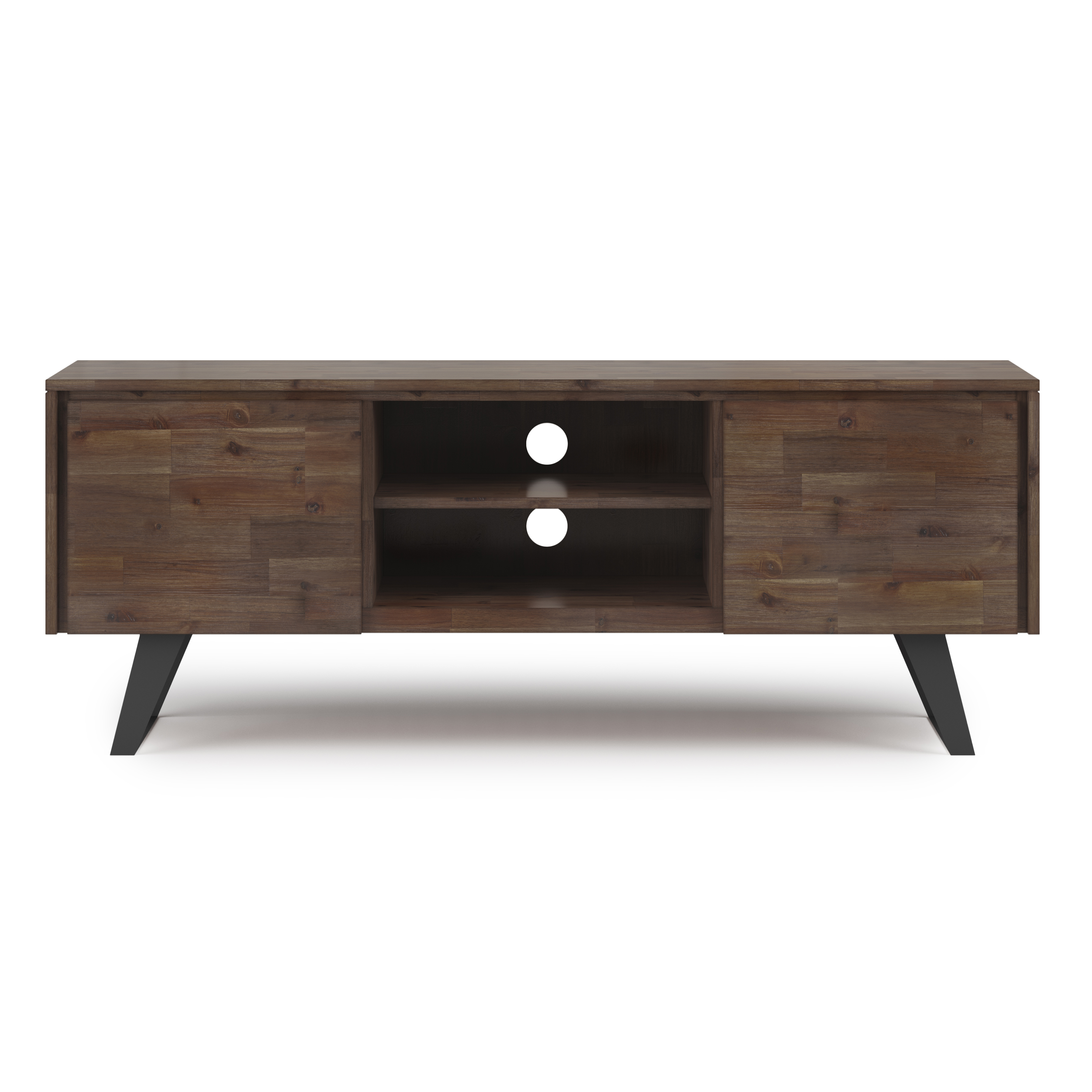 Simpli Home Lowry 63" Solid Wood Modern TV Stand in Rustic Aged Brown - image 3 of 13