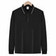 thumbnail image 5 of pstuiky camisa de manga larga para hombre, Top informal holgado de color liso con medio botón y solapa de manga larga para hombre Tops de hombre s, 5 of 7