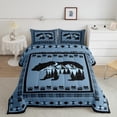 thumbnail image 2 of Feelyou Hippie Bear Teens Bedding Comforter Set, Rustic Countryside Cabin Twin Comforter Sets, Western Tribal Aztec Reversible Bedding Set, Lightweight Room Decor, 2pcs, 2 of 8