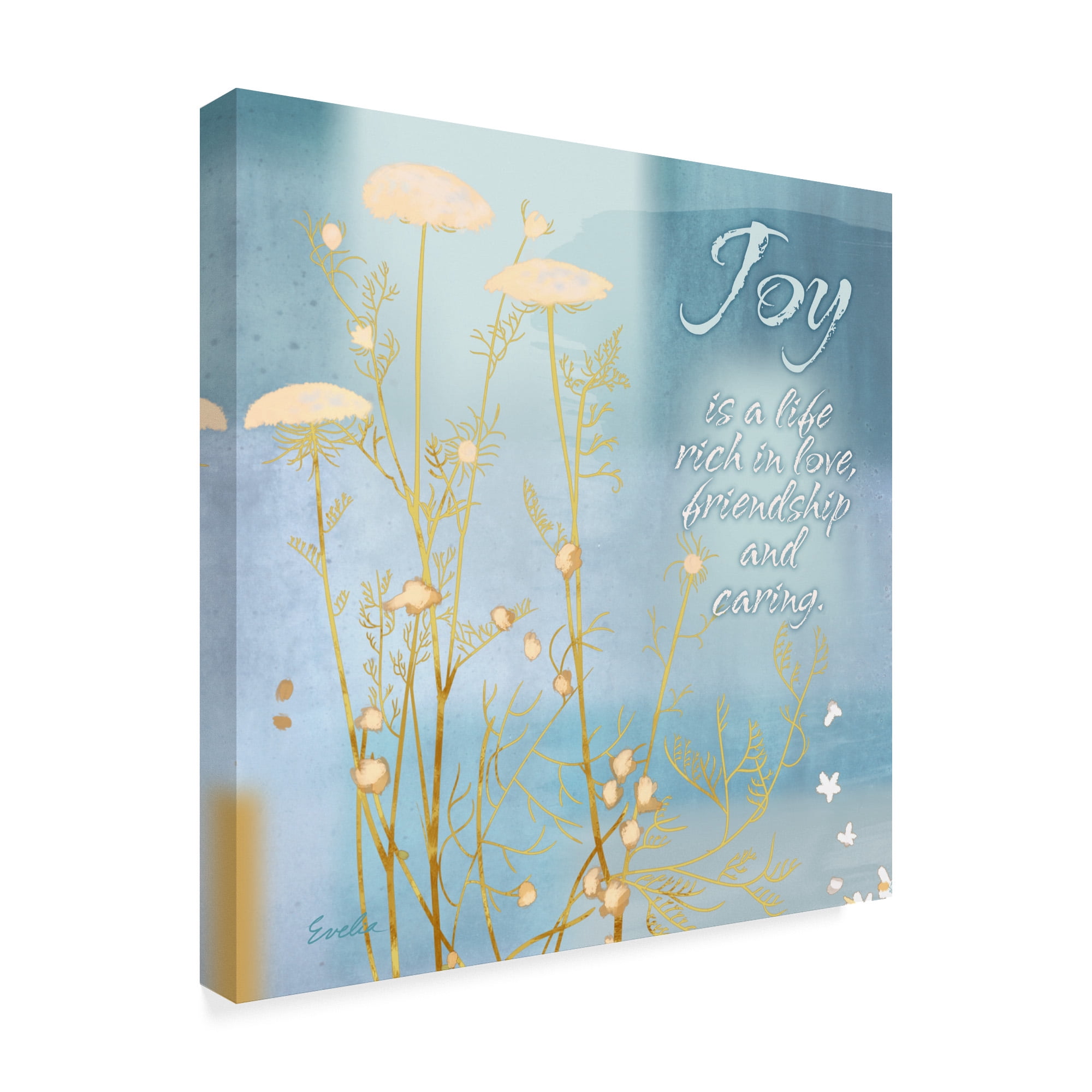 Trademark Fine Art 'Blue Floral Inspiration VIII' Canvas Art by Evelia Designs