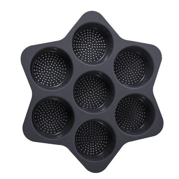 Pan para hornear fácil de liberar, molde para pan de 7 cavidades, utensilio de cocina compacto, ideal para hornear pan, asado de carne, para cocina pequeña, metal resistente, no tóxico,