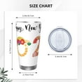 thumbnail image 4 of Fotbe 2025 New Year'S Pattern 20 oz Tumbler Stainless Steel Vacuum Insulated Coffee Ice Cup Double Wall Travel Flask Leak-proof Coffee Cup-Straw Three-piece Set, 4 of 8