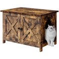 thumbnail image 7 of Walsunny Hidden Cat Litter Box Cat Washroom with Double Removable doors and Divider Indoor for Living Room Brown, 7 of 7