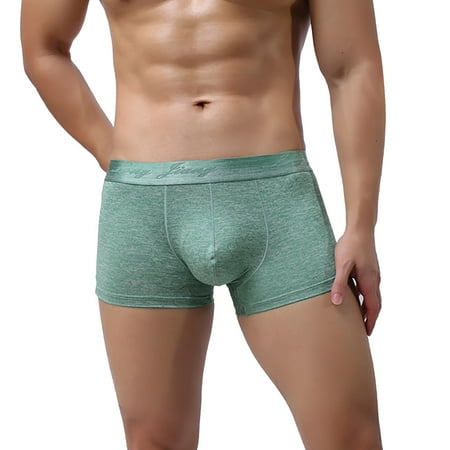 

Panties For Men Mid-Waist Soft Briefs Pure Color Underwear