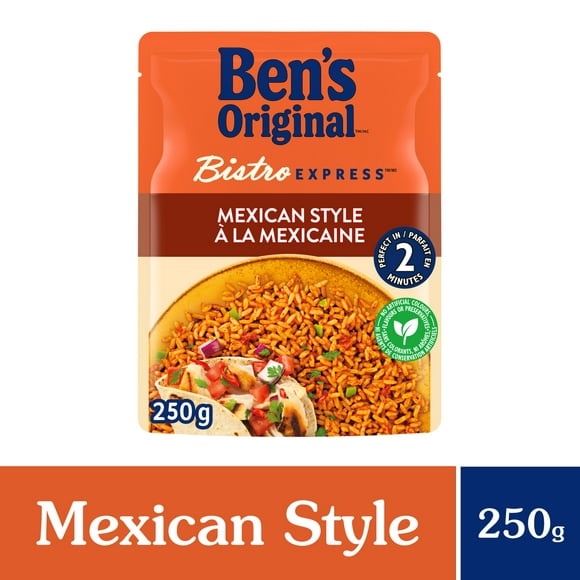 BEN'S ORIGINAL BISTRO EXPRESS riz à la mexicaine, riz à grains longs et d'accompagnement, sachet de 250 g La perfection à tout coupMC