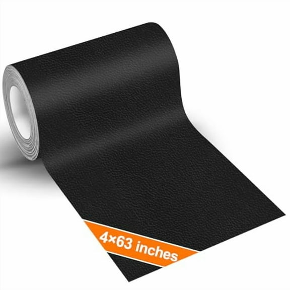 Leather Repair Kit for Furniture, 4×63 in Black Leather Tape for Car Upholstery Seat Repair, Upgraded Self-Adhesive Fabric Leather Repair Patch for Motorcycle, Leather Couch Repair Patches$$