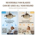 thumbnail image 5 of 42"Chandelier Ceiling Fan Retractable Ceiling Fans with Lights and Remote Control 6 Speed 3 changable LED light Crystal Ceiling Fan Modern Light for Bedroom Indoor Living Room, 5 of 8