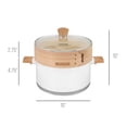 thumbnail image 3 of CONCORD 10" Stainless Steel Steamer Pot with Natural Bamboo Steamer 24 CM Steaming Cookware (Snow/Bamboo), 3 of 4