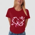 thumbnail image 2 of Towmus Womens Breast Cancer Shirts Pink Ribbon Graphic Tees Cute Short Sleeve Tops Dressy Casual Blouse Breast Cancer Survivor Gifts T-shirts, 2 of 5
