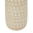 thumbnail image 5 of DecMode 15", 12"H Handmade Beige Ceramic Vase with Star Patterns, Set of 2, 5 of 8