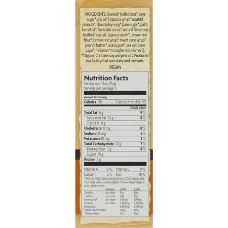 Natures Path Organic Granola Bars Peanut Choco 5 ea