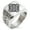 Silver, variant on Stainless Steel Celtic Cross Rune Knot Geometric Pattern Biker Style Polished Ring