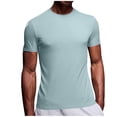 thumbnail image 3 of BiZtdJrK Running T Shirt Men Crew Neck Short Sleeve Gym Workout Shirts Lightweight Stretch Fitness Sport Tee Tops Green XXL, 3 of 9
