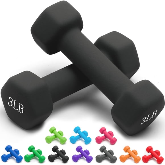 Mancuernas Portzon de neopreno con forma hexagonal, 1-7 kg, par