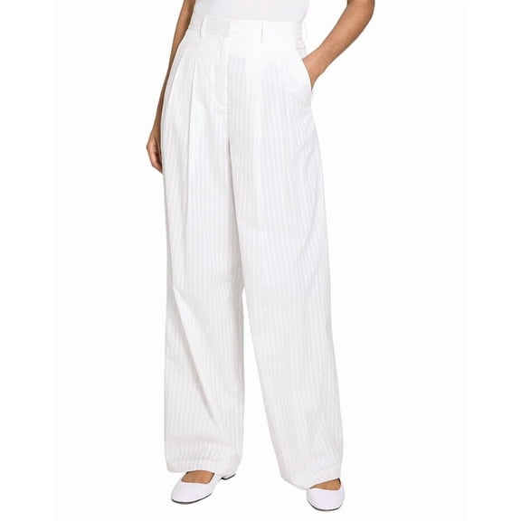 Theory womens Double Pleat Pant, 4, White