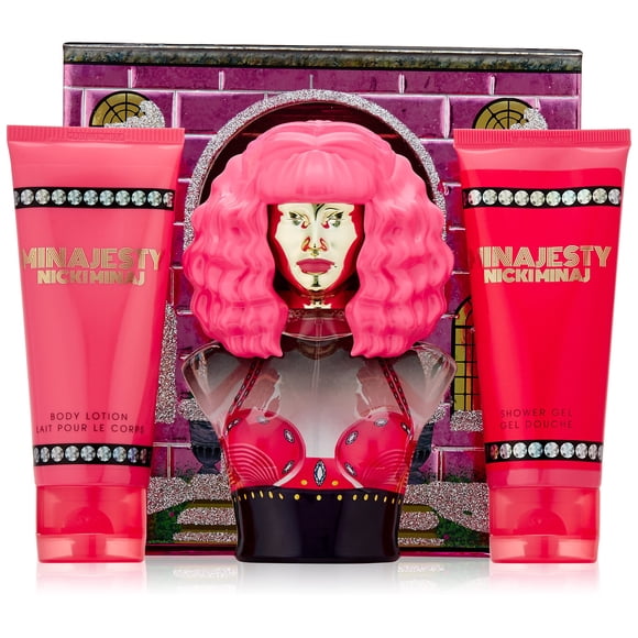 Set de regalo de perfume Nicki Minaj Minajesty de 3 piezas para mujer
