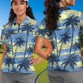 thumbnail image 4 of Binienty Seaside Palm Tree His and Hers Matching Outfits Versatile Classic Fit Men Women Funny Couple Golf Shirts Comfortable Quarter Zip Pullover for Workout Sports, 4 of 7