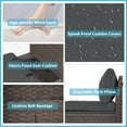 thumbnail image 5 of ASJMR 8 Pieces Outdoor Patio Furniture Set with Iron Fire Pit Table,Outside PE Rattan Wicker Sectional Sofa Conversation Sets with Grey Cushions, 5 of 8