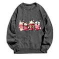 thumbnail image 4 of Meichang Chandails en Molleton Col Rond Femmes Saint-Valentin Couples Chandail en Molleton Femmes Imprimé Cœur Mignon Chandails en Molleton Pull Vacances Manches Longues Coupe Ample Cadeaux Vacances Chandails en Molleton, 4 of 4