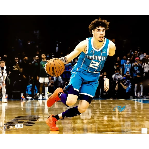 LaMelo Ball Autographed 16x20 Photo Charlotte Hornets Beckett BAS 212974