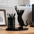 thumbnail image 4 of Stylish Cat Shaped Desk Organizer Pencil Holder Cute Animal Pen Cup For School And Home, 4 of 5