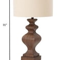 thumbnail image 4 of HomeRoots 397271 31 x 16 x 16 in. Rustic Brown Curvy Table Lamps, 4 of 4