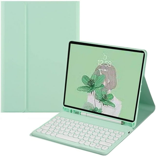 Dosaele iPad 10th Generation 2022 10.9” Keyboard Case Cute Round Key Color Keyboard Wireless Detachable BT Keyboard Cover for iPad 10 10.9-inch