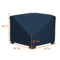 thumbnail image 2 of Patio Corner Sectional Cover 12 Oz Waterproof - 100% UV & Weather Resistant Patio Chair Cover with Air Pockets and Drawstring for Snug Fit (34W x 34D x 30H, Blue), 2 of 7