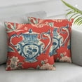 thumbnail image 3 of Red Navy Pink Floral Chinoiserie Monkey Decor Ginger Jar Pillow Case  Chinoiserie Asian Throw Pillow Cushion Cover  Pillow Covers Decor Pillowcase for Sofa Living Room Bedroom, 3 of 7
