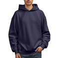 thumbnail image 4 of MHFRRA Sudadera Básica para Hombre, Sudadera Holgada con Capucha, Chaqueta para Hombre, Tops Marina de guerra, 4 of 4